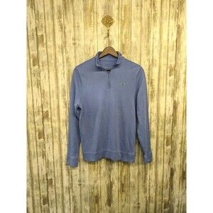 Vineyard Vines Womens Sweater 1/4 Zip Long Sleeve 100% Pima Cotton Blue XL
